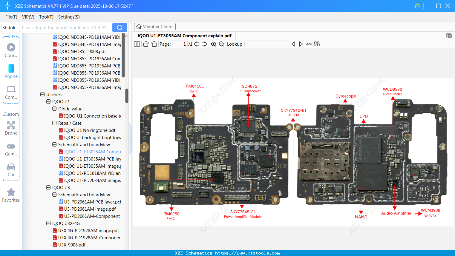 VIVO IQOO U1-ET3035AM Component Explain